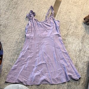 Lavender Lace Trim  Dress